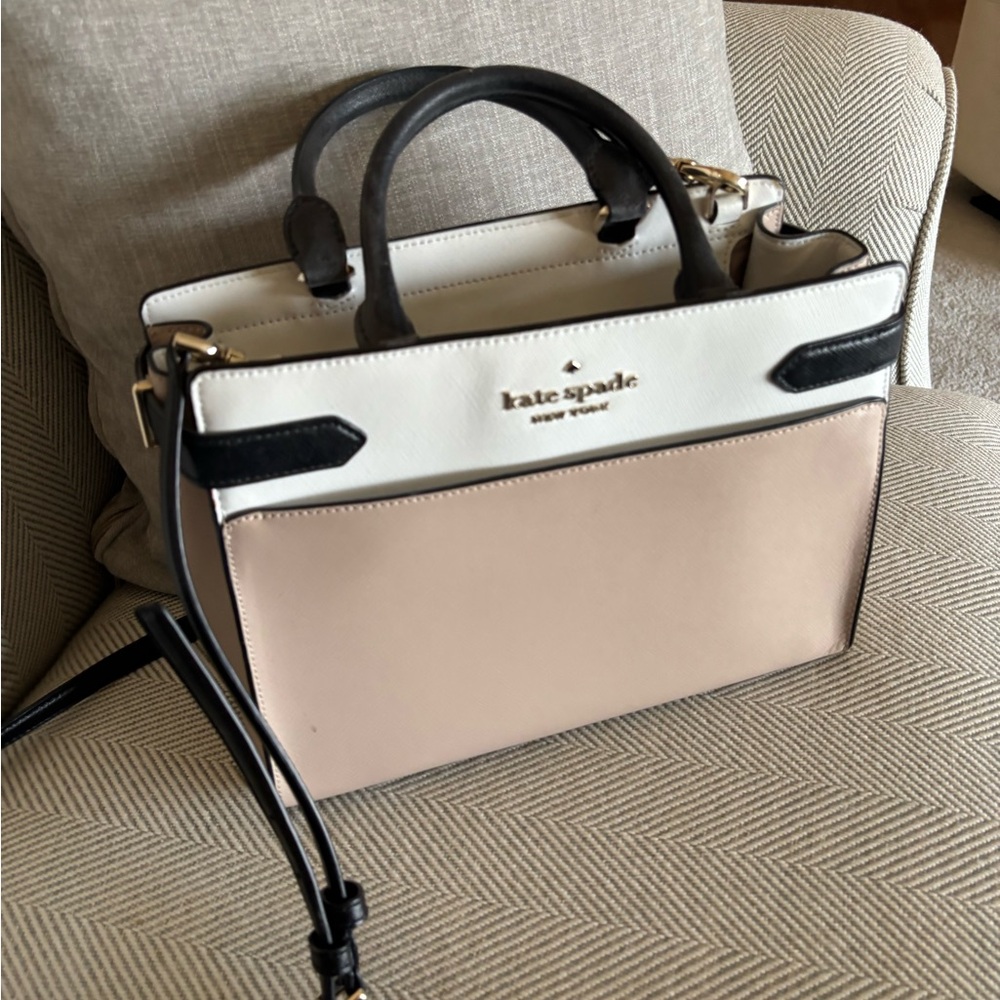 Kate Spade Black and Cream Satchel